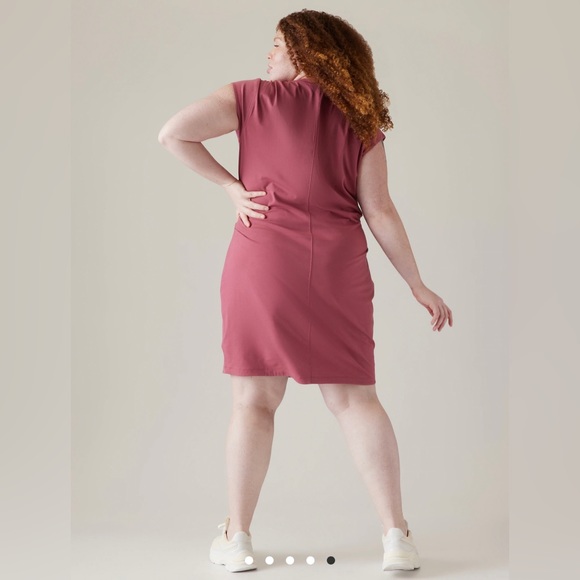 Athleta Effortless Tee Dress // Berry Rose - Picture 5 of 7